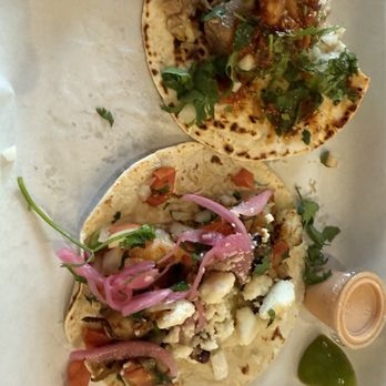 Tia's Tacos - Carnitas Taco and shrimp taco - Mexican Near Me - Knoxville, Tennessee