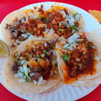 Tacos Mexico - Two tacos de asada y al pastor. - Mexican Near Me - Los Angeles, California Tacos Mexico - Two tacos de asada y al pastor. - Mexican Near Me - Los Angeles, California