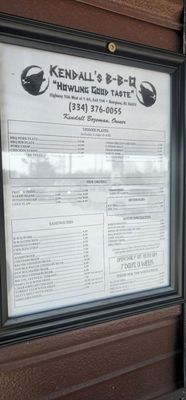 Menu photo 1 Kendall's BBQ Georgiana, AL Menu photo 1 Kendall's BBQ Georgiana, AL