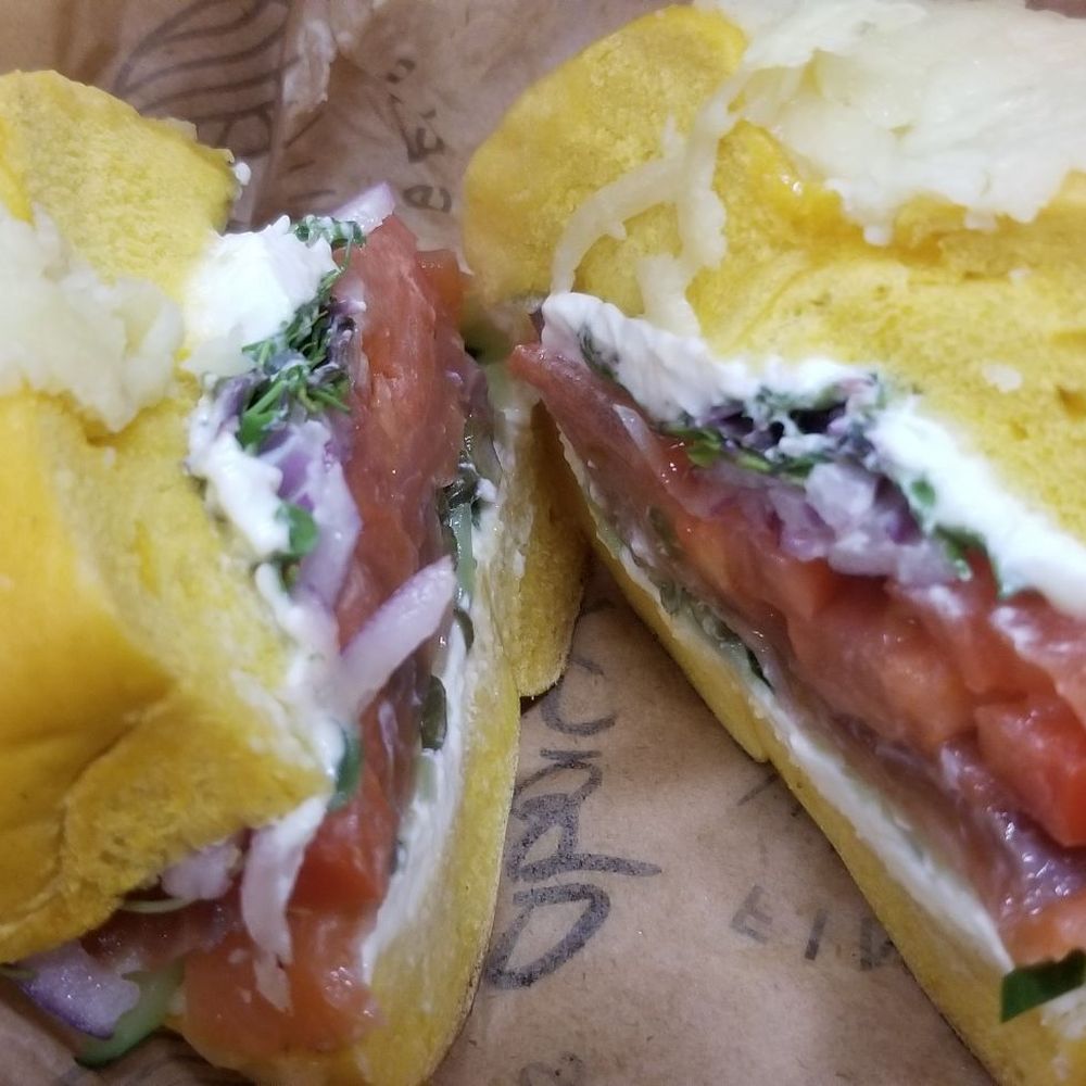 Fin's Bagels - Fin's bagel salmon, tomato, onion, cucumber, dill, capers and cream cheese $17.95.... oh so worth it!!! It was so delicious!!!! - Bagels Near Me - Honolulu, Hawaii Fin's Bagels - Fin's bagel salmon, tomato, onion, cucumber, dill, capers and cream cheese $17.95.... oh so worth it!!! It was so delicious!!!! - Bagels Near Me - Honolulu, Hawaii