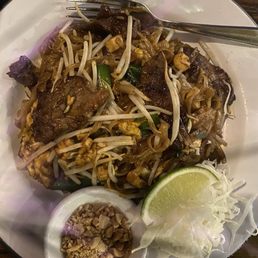 Chef Nuit's Pad Thai with Beef is Chef Nuit's Pad Thai with Beef is