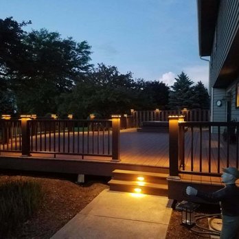 Lakeside Deck Builders - a deck lit up at night - General Contractors Near Me - Shorewood, Wisconsin Lakeside Deck Builders - a deck lit up at night - General Contractors Near Me - Shorewood, Wisconsin