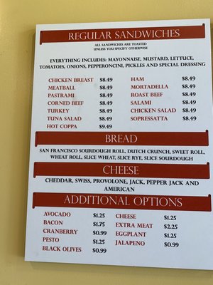 Menu photo 4 Pop's Sandwich Shop San Francisco, CA Menu photo 4 Pop's Sandwich Shop San Francisco, CA