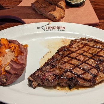 LongHorn Steakhouse - Outlaw steak. I enjoyed and I ordered it medium. The sweet potato with cinnamon and brown sugar was a delight as a side item. - Steakhouses Near Me - Temecula, California LongHorn Steakhouse - Outlaw steak. I enjoyed and I ordered it medium. The sweet potato with cinnamon and brown sugar was a delight as a side item. - Steakhouses Near Me - Temecula, California