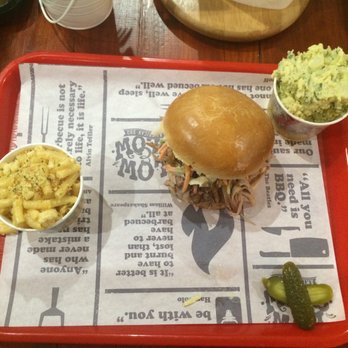 Low and Slow American BBQ - Mac & Cheese, Pulled Pork Burger, and Potato Salad. - Food Trucks Near Me - Port Adelaide, SA