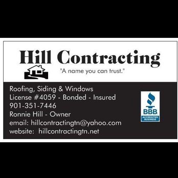 Hill Contracting - Roofing Near Me - Cordova, Tennessee Hill Contracting - Roofing Near Me - Cordova, Tennessee