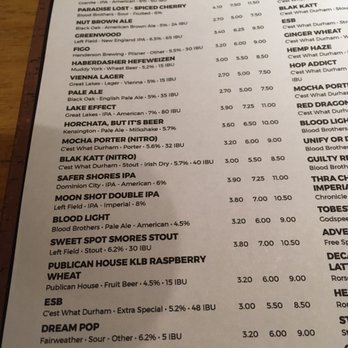 C'est What - Menu with varieties of up to date craft beers - Breweries Near Me - Toronto, Ontario