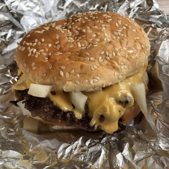 Five Guys - Little Bacon Cheeseburger (Little means single patty) - Fast Food Near Me - Lakeland, Florida Five Guys - Little Bacon Cheeseburger (Little means single patty) - Fast Food Near Me - Lakeland, Florida