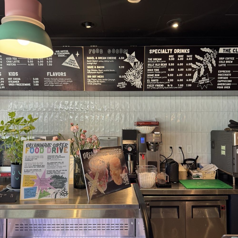 Dreamwave Coffee - Menu classics (more on left not show) and awesome food and speciality menu. - Coffee Roasteries Near Me - Carlsbad, California Dreamwave Coffee - Menu classics (more on left not show) and awesome food and speciality menu. - Coffee Roasteries Near Me - Carlsbad, California