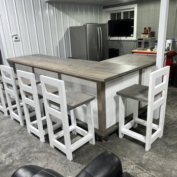 God Inspired Everist Designs - Custom Made Farmhouse Bar Set - Carpenters Near Me God Inspired Everist Designs - Custom Made Farmhouse Bar Set - Carpenters Near Me