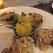 Photo of DK Restaurant NYC - New York, NY, United States. Crispy Oysters Diamond Jim Brady