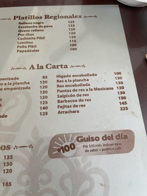Menu photo 1 Tres Reyes Mérida, YUC