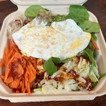 Rice Junkies - Bibimbap with tofu. - Korean Near Me - Portland, Oregon Rice Junkies - Bibimbap with tofu. - Korean Near Me - Portland, Oregon