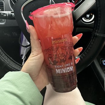 Kung Fu Tea - Strawberry Lemonade with grape popping bubbles - Bubble Tea Near Me - Livonia, Michigan Kung Fu Tea - Strawberry Lemonade with grape popping bubbles - Bubble Tea Near Me - Livonia, Michigan