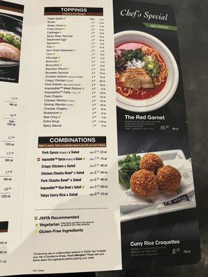 Menu photo 2 JINYA Ramen Bar - Omaha Omaha, NE