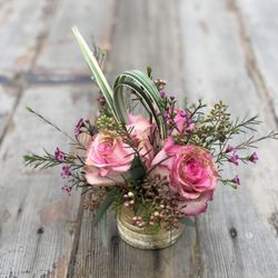 Lucky Flowers - Pink Roses bedazzled with glitter $25
