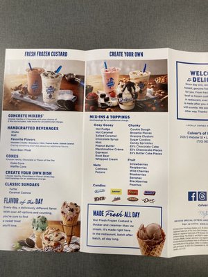 Menu photo 5 Culver's Lakewood, CO