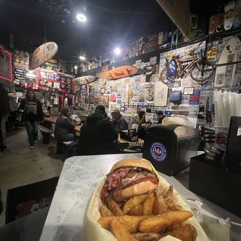 Hodad’s - Guido Burger w Hodads in the back - Burgers Near Me - San Diego, California Hodad’s - Guido Burger w Hodads in the back - Burgers Near Me - San Diego, California
