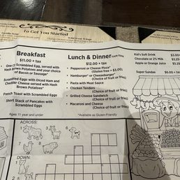 Expensive kids menu. $12! And doesn't even include a drink. Expensive kids menu. $12! And doesn't even include a drink.