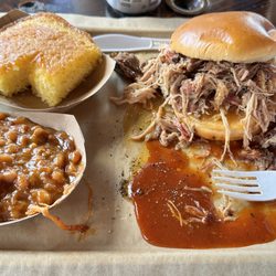 Moski's BBQ - Pulled pork sandwich.