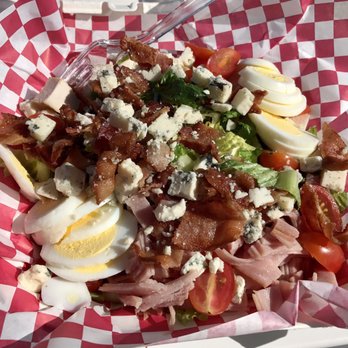 Great Day Cafe - Best Cobb salad I've ever had! Loaded with chicken, bacon, eggs, bleu cheese, fresh greens, sweet tomatoes bleu cheese dressing on the side. - Sandwiches Near Me - Ocean Park, Washington