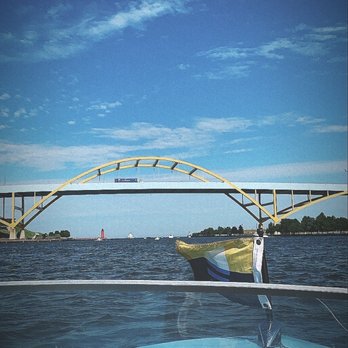 Boat MKE - The view of the bridge from our boat - Boat Charters Near Me - Milwaukee, Wisconsin