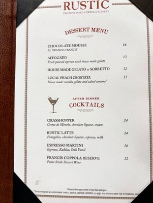 Menu photo 2 Rustic, Francis's Favorites Geyserville, CA Menu photo 2 Rustic, Francis's Favorites Geyserville, CA