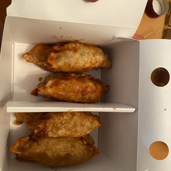 Bonchon Bayside - Half spicy / half soy garlic Potsticker - Korean Near Me - Bayside, New York Bonchon Bayside - Half spicy / half soy garlic Potsticker - Korean Near Me - Bayside, New York