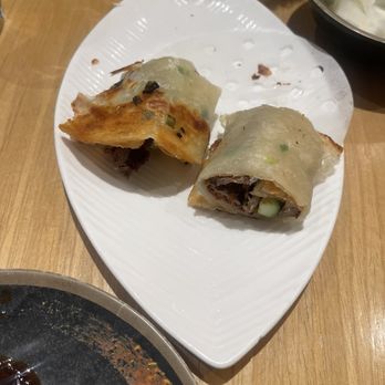 Noodle Dumpling - Scallion Pancake with sliced beef - Dim Sum Near Me - Hicksville, New York Noodle Dumpling - Scallion Pancake with sliced beef - Dim Sum Near Me - Hicksville, New York