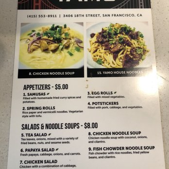 Yamo - From the YAMO Menu! - Burmese Near Me - San Francisco, California