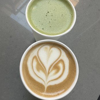Love Coffee Bar - Green Day (matcha-based latte) and Rosemary Latte - Coffee & Tea Near Me - Los Angeles, California