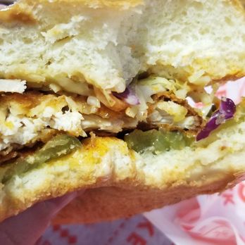 Clyde's Hot Chicken - I would suggest making more uniform sandwiches and add more meat. My friend had way more on theirs. - Chicken Shop Near Me - Montclair, California Clyde's Hot Chicken - I would suggest making more uniform sandwiches and add more meat. My friend had way more on theirs. - Chicken Shop Near Me - Montclair, California