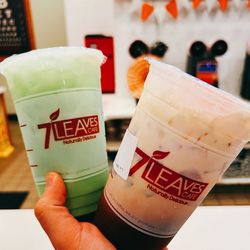 7 Leaves Cafe - Mung bean and assam milk teas