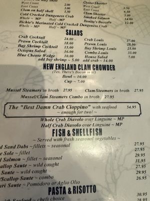Menu photo 1 Sotto Mare San Francisco, CA