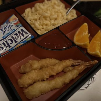 Imasa Sushi - Kids meal bento box shrimp tempura with Mac & cheese. - Sushi Bars Near Me - Davie, Florida Imasa Sushi - Kids meal bento box shrimp tempura with Mac & cheese. - Sushi Bars Near Me - Davie, Florida