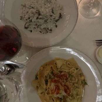 Carmine's - Top: Risotto Bottom: Lobster Pappardelle - Italian Near Me - Bellevue, Washington
