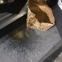 Bag dripping in oil Bag dripping in oil