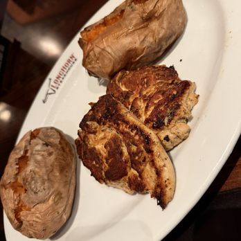 LongHorn Steakhouse - Baked sweet potatoes and plain grilled chicken - Steakhouses Near Me - Cedar Park, Texas