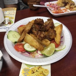 Yuca Con Chicharron /yuca with Fried Pork Yuca Con Chicharron /yuca with Fried Pork