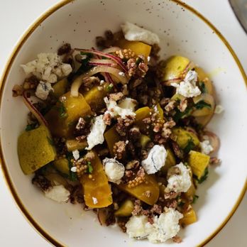 Sassafras - Golden beets and pear salad - Southern Near Me - West Palm Beach, Florida Sassafras - Golden beets and pear salad - Southern Near Me - West Palm Beach, Florida