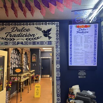 Dulce Tradición - Outside the cafe that is located in the back right of the store. - Bakeries Near Me - San Antonio, Texas Dulce Tradición - Outside the cafe that is located in the back right of the store. - Bakeries Near Me - San Antonio, Texas
