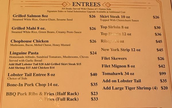 Menu photo 3 Freddy’s Chophouse San Diego, CA Menu photo 3 Freddy’s Chophouse San Diego, CA