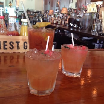 High Hat Cafe - Bloody Mary and two watermelon punches - Southern Near Me - New Orleans, Louisiana