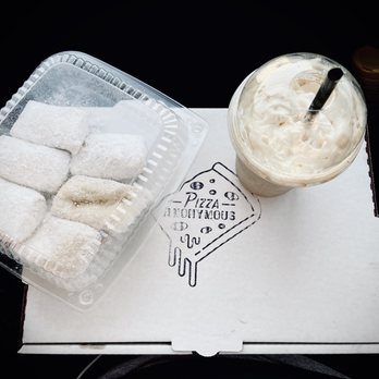 Pizza Anonymous - a box of doughnuts and a cup of coffee - Pizza Near Me - Las Vegas, Nevada