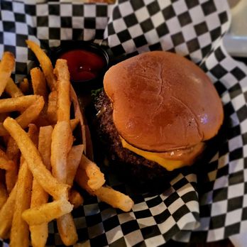 The Quiet Pint Tavern - Yummy double cheeseburger with absolutely delicious fries. - Cocktail Bars Near Me - Winston-salem, North Carolina The Quiet Pint Tavern - Yummy double cheeseburger with absolutely delicious fries. - Cocktail Bars Near Me - Winston-salem, North Carolina