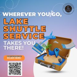 Lake Shuttle Service - Reliable & Convenient Shuttle Service!

 Book your ride today!  
 (+1) 305-433-7396 
 www.lakeshuttleservice.com
