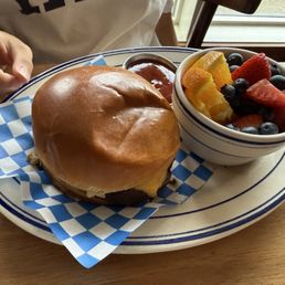 Kids cheeseburger with fruit...$17 Kids cheeseburger with fruit...$17
