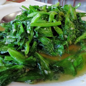Shanghai Bistro - snow pea shoots, leaves and stems with garlic sauce. - Chinese Near Me - Reno, Nevada
