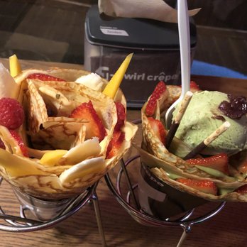 T-Swirl Crepe - 1 - Mango, banana and berries crepe 2 - Green tea with ANKO (but almost with not anko). - Creperies Near Me - Pittsburgh, Pennsylvania T-Swirl Crepe - 1 - Mango, banana and berries crepe 2 - Green tea with ANKO (but almost with not anko). - Creperies Near Me - Pittsburgh, Pennsylvania
