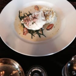 Lord Poulett Arms - Lyme bay plaice fillet with samphire, mussels and shrimp butter